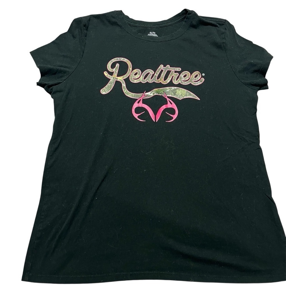Realtree Camo Pink Size XL Babydoll Tee Country Western Feminine Y2K Outdoors